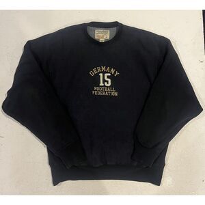 Vintage Germany Football Federation Soccer Black Crewneck Sweatshirt Adult Sz XL